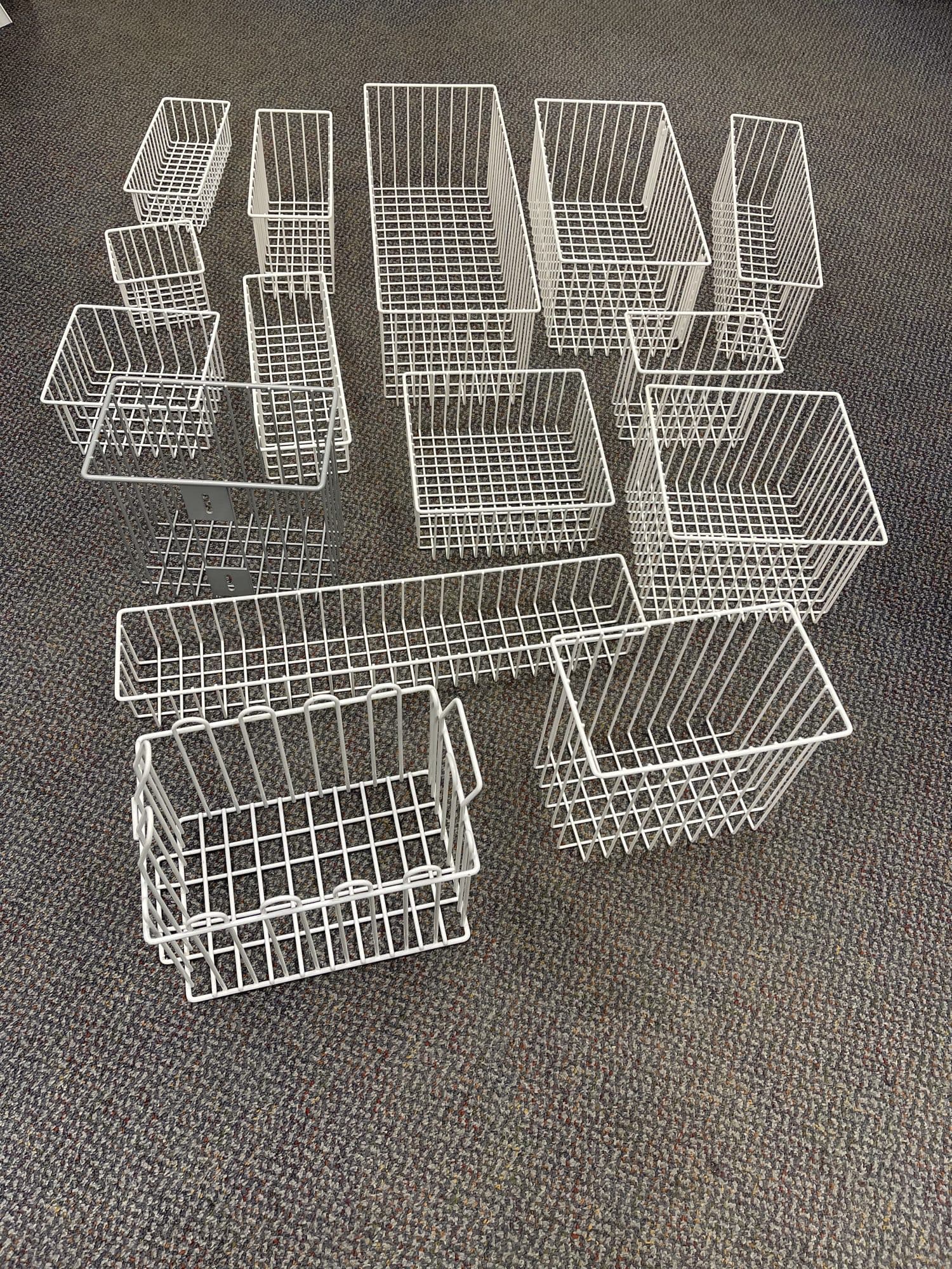 Assorted medical wire baskets